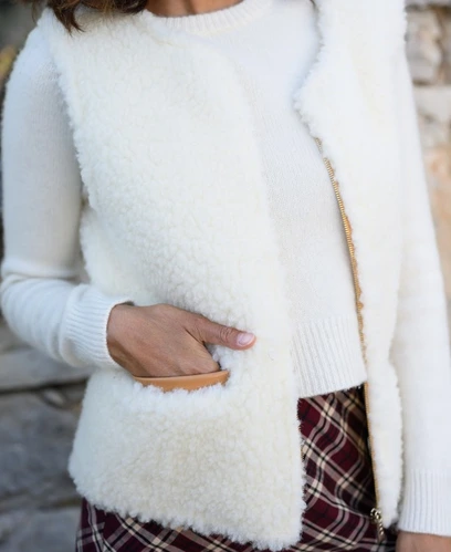 Gilet de berger bouclette